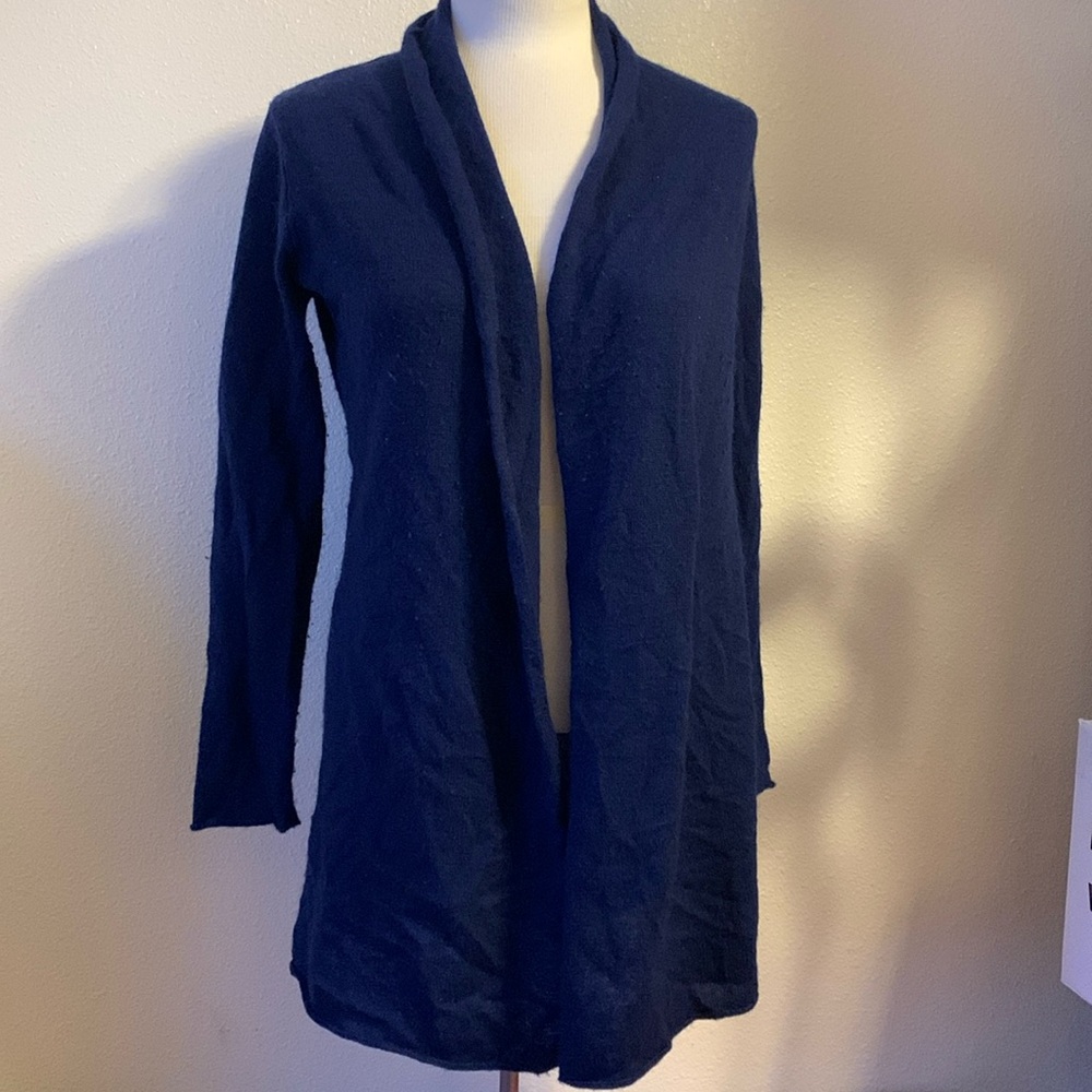 Beryll 100% cashmere navy blue open cardigan one size EUC